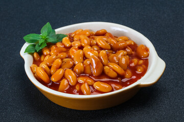 Wall Mural - White beans with tomato sauce