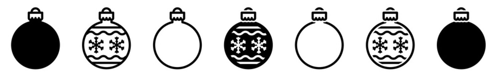 Wall Mural - christmas balls icon set | christmas ball vector illustration logo | christmas-ball icons isolated c