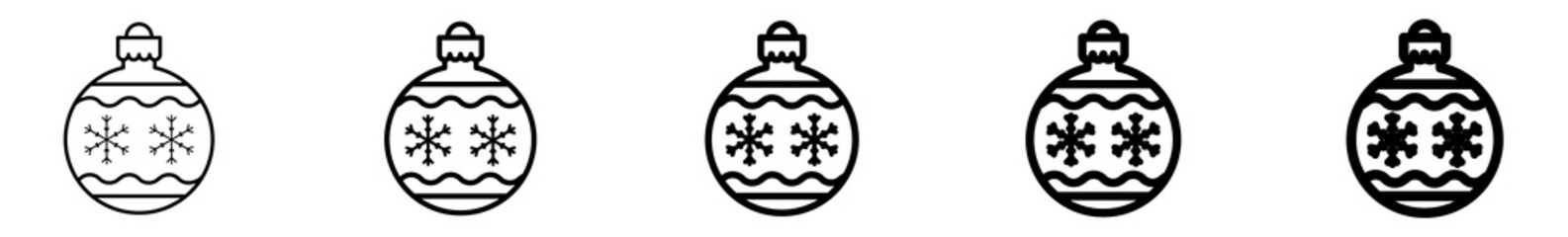 Wall Mural - christmas balls icon set | christmas ball vector illustration logo | christmas-ball icons isolated c