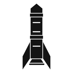 Sticker - Rocket satellite icon. Simple illustration of rocket satellite vector icon for web design isolated on white background