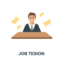 Job Tesion icon. Simple element from business growth collection. Creative Job Tesion icon for web design, templates, infographics and more