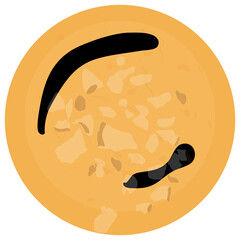 Poster - 
A simple flat icon design of a Peanut butter cookie
