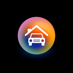 Wall Mural - Car Garage - App Button