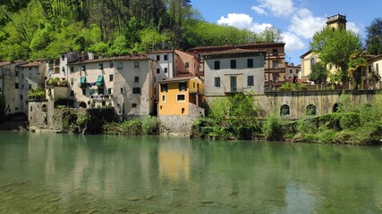 Wall Mural - village on the river