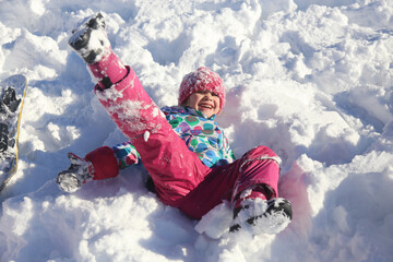 Canvas Print - Kid in winter time