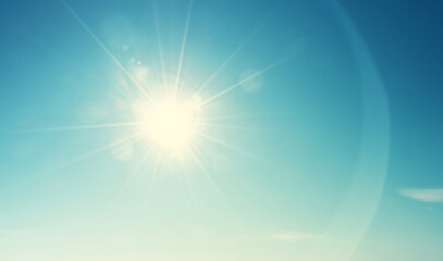 Wall Mural - perfect blue sky and sun