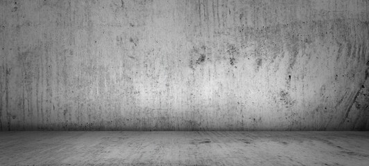 Wall Mural - concrete wall background, urban product display, empty grey cement show room, stone wall scenery