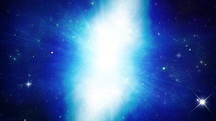 Wall Mural - 4k Dark Blue nebula clouds glow in space Rotation round the stars Universe, space travel Loop background Light Rays planets. Titles, Intro, Logo Reveal, Effect, Wallpaper, screen saver. Space Scene.