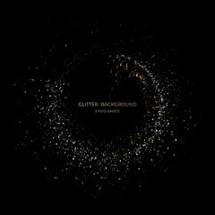 Wall Mural - gold stardust light, glitter background