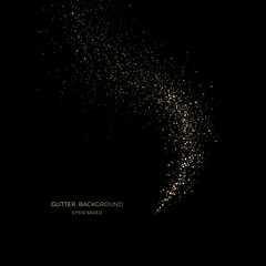 Wall Mural - gold stardust light, glitter background