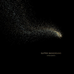 Wall Mural - gold stardust light, glitter background