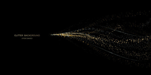 Wall Mural - gold stardust light, glitter background