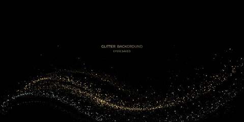 Wall Mural - gold stardust light, glitter background
