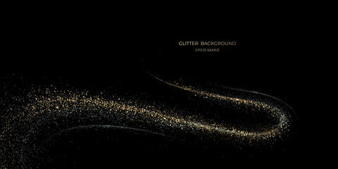 Wall Mural - gold stardust light, glitter background