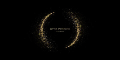 Wall Mural - gold stardust light, glitter background
