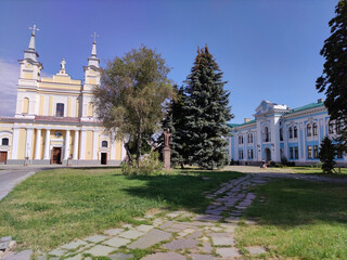 Church and Museum in the historic center. Zhytomyr. Ukraine. Europe