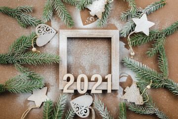 Wall Mural - new year or christmas background.happy new year 2021