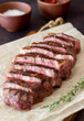 © Vladislav Chusov - Grilled beef steak. American cuisine. Recipe. Meat.
