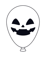 Poster - halloween balloon helium floating isolated icon