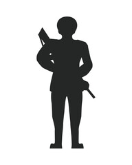 Sticker - soldier with rifle silhouette veterans day