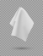 White fabric towel, handkerchief or tablecloth hanging