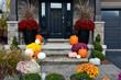 autumn decoration with pumpkins