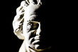 canvas print picture - Ludwig van Beethoven Büste vor schwarzem Hintergrund