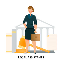 Canvas Print - Female Legal Assistants Concept