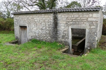 Canvas Print - old wash house  in the woods