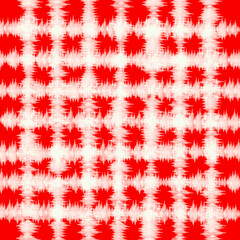 Tie Dye red white christmas strokes background.