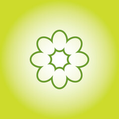 Canvas Print - Green Flower logo design vector