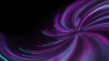 Abstract Neon Lines Twisted Into A Spiral. 3d Illustration