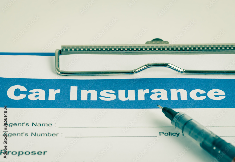Car Insurance Claim Form or Auto Insurance Document and Pen in Close Up ...