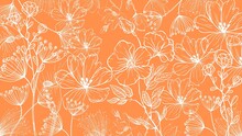 Orange Floral Seamless Pattern Free Stock Photo - Public Domain Pictures