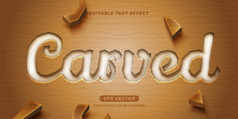 Wall Mural - Carved text effect