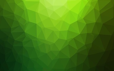 Light Green vector shining triangular template.