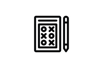 Sticker - Gambling Outline Icon - Bingo