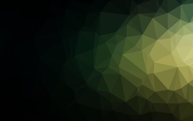 Dark Green vector blurry triangle template.