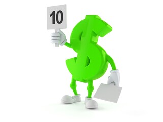 Wall Mural - Dollar character with rating number