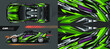 full car wrap design, with sporty abstract background