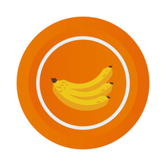 Poster - seal stamp mockup with bananas healthy food