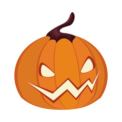 Poster - halloween pumpkin face lantern icon