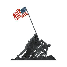 Soldiers Lifting United States Of America Flag