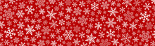 Red Christmas Background With Snowflakes. Christmas Background. Vector