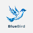 Modern Bluebird Logo Vector 