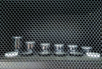 metal grid background
