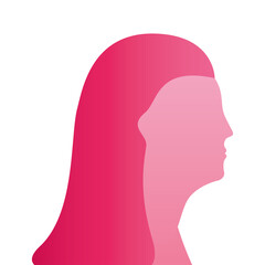 Wall Mural - pink woman figure silhouette style icon