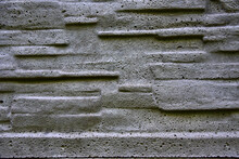 Background Of Gray Porous Concrete Wall. Soft Focus, Possible Granularity