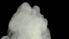 Floating Smoke Or Fog .Boiling Of A Gas Cloud Of Steam Or A Chemical Substance.Glossy Rolling Poisonous Gas Cloud Of Reagent In Chemistry.Toxins And Toxic Substances In Motion