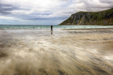 Wall Mural - Flakstad beach, Lofoten islands